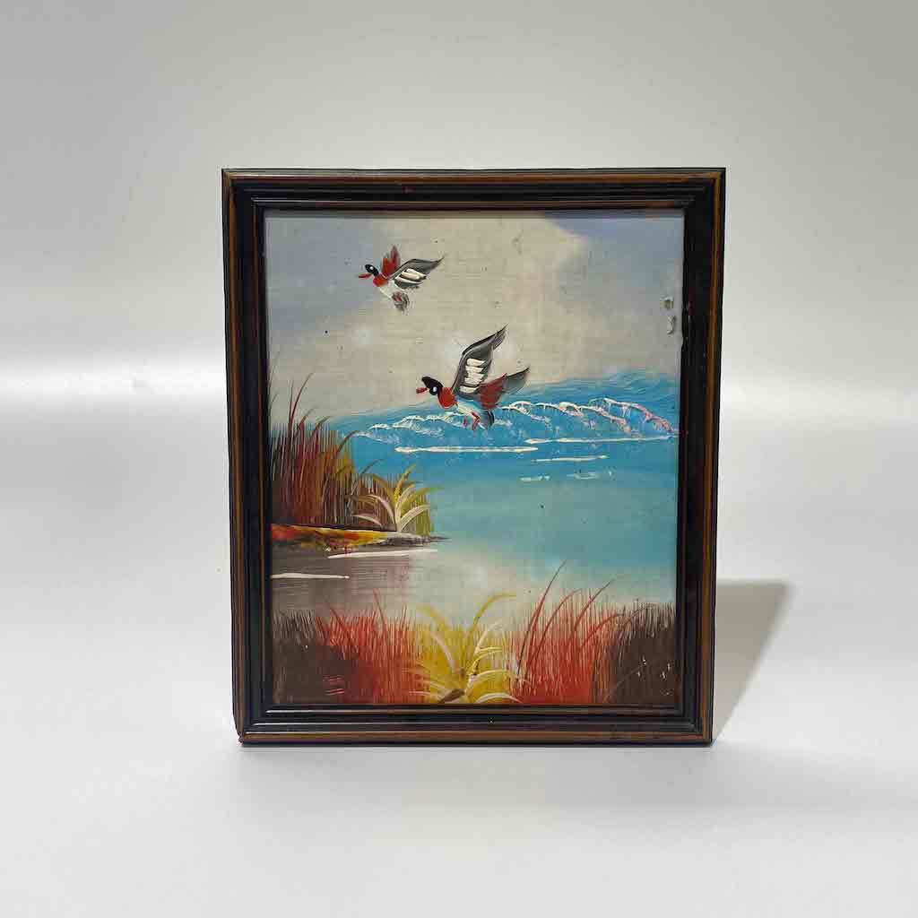 ARTWORK, Still Landscape flying Ducks 22cm x 26cm